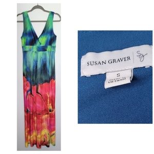 Water Color Maxi Dress Size S
